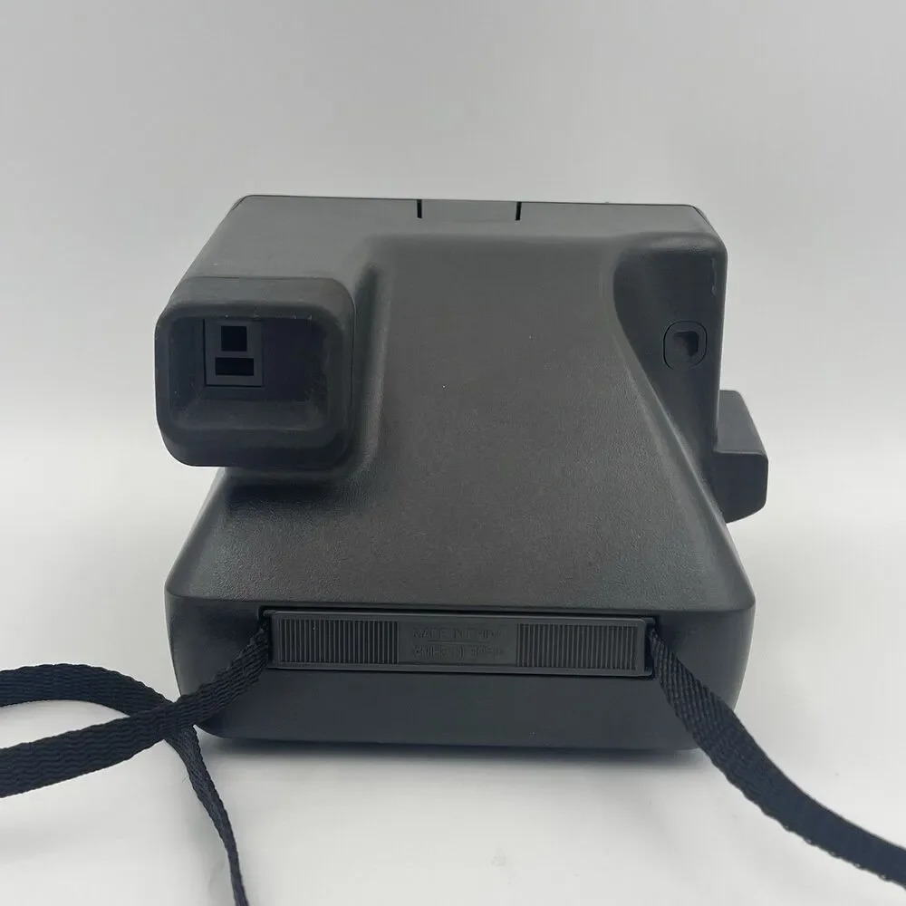 Vintage Polaroid One Step Flash 600 Instant Film Camera w/ Strap - UNESTED AS IS